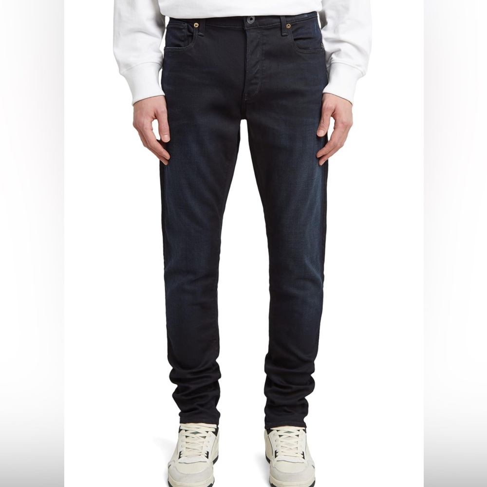 NWT Dark‎ Blue G-STAR Raw Mens 3301 Slim Fit Jeans, Dark Aged, 34W X 30L